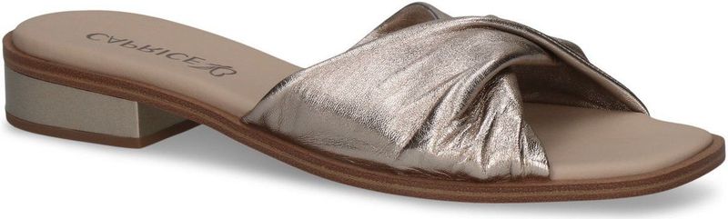 Caprice - Dames Slipper - G-breedte - Leer - Zwart