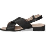 CAPRICE Elegante Damessandalen - Black Nappa - Leer - Ergonomisch Voetbed