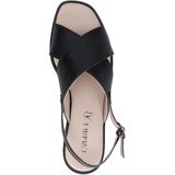 CAPRICE Elegante Damessandalen - Black Nappa - Leer - Ergonomisch Voetbed