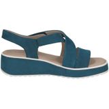 Merk - Model - Sandalen - Effen - Suède - Versterkte hak - Velcro sluiting