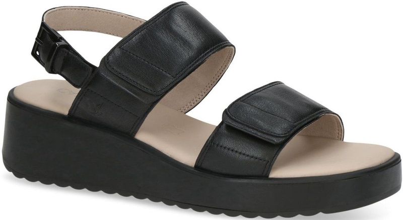 Caprice - 9-28307-44 - Sandalen - Zwart - Leer - G-breedte