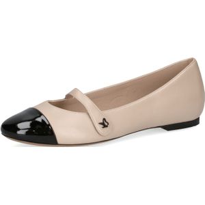 Ballerina - Color-Blocking - Leer - Velcro Sluiting - Platte Hak