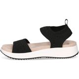 Caprice - 9-28710-44 - Platte Sandalen - Zwart - Textiel - Airmotion Uitneembaar Voetbed