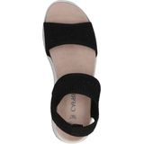 Caprice - 9-28710-44 - Platte Sandalen - Zwart - Textiel - Airmotion Uitneembaar Voetbed