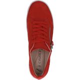 Caprice - Damessneakers - Rood - Suède - Ritssluiting en Vetersluiting