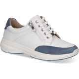Caprice - Sneaker - Wit - Leer - G-breedte - Ritssluiting