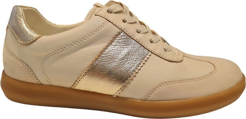Caprice - 23705 - Casual Veterschoen - Beige - Leer - Uitneembaar Voetbed