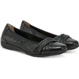 Caprice - Ballerina's - Zwart - Leer