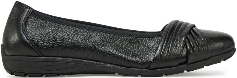 Caprice - Ballerina's - Zwart - Leer