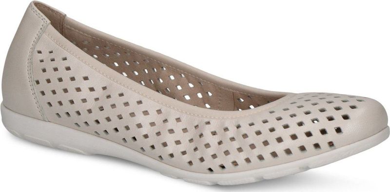 Caprice - 9-22114-44 Ballerina's - Gebroken Wit - Parel - Comfortabele Pasvorm