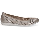 Ballerina - Effen - Leer - Slip-on - Platte Hak - Metallic Look