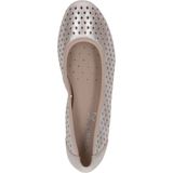 Ballerina - Effen - Leer - Slip-on - Platte Hak - Metallic Look