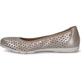 Ballerina - Effen - Leer - Slip-on - Platte Hak - Metallic Look