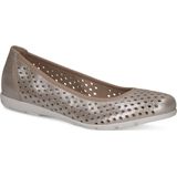 Ballerina - Effen - Leer - Slip-on - Platte Hak - Metallic Look