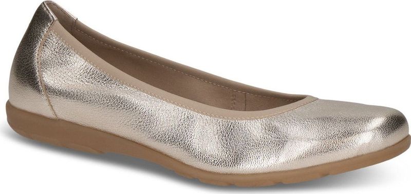 Caprice - 9-22150-95I - Ballerina - Zwart - Leren Bovenwerk - G-breedte