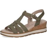 Caprice - 9-28709-44 - Sleehaksandalen - Olijf - Nubuck