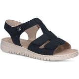 CAPRICE - Sandaal - Zwart - Leer - Klittenbandsluiting