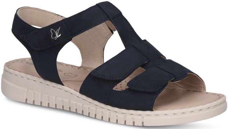 CAPRICE - Sandaal - Zwart - Leer - Klittenbandsluiting