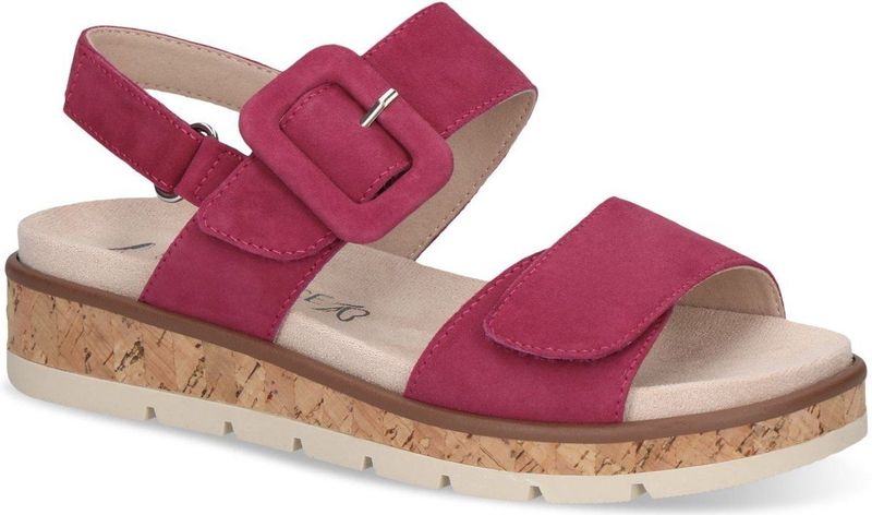 Caprice - 9-28714-542 - Sandaal - G-breedte - Leren Bovenwerk - Klittenbandsluiting