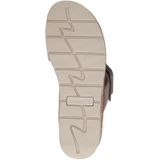 Caprice - Slippers - Taupe - Textiel - Klittenbandsluiting - Sleehak
