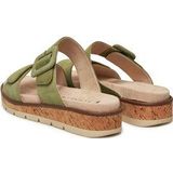 Caprice - Pantoffel - Zwart - Leer - Klittenbandsluiting