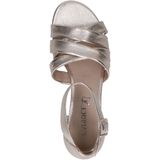 Merk - Model - Sandalen - Platinakleur - Metallic - Gespsluiting