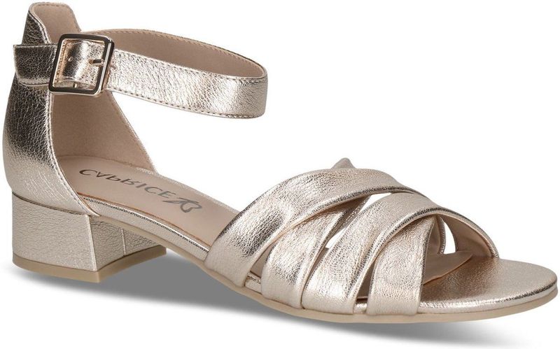 Merk - Model - Sandalen - Platinakleur - Metallic - Gespsluiting