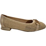 Caprice - 9-22503-199 - Ballerina - Zwart - Leer/Textiel - G-breedte