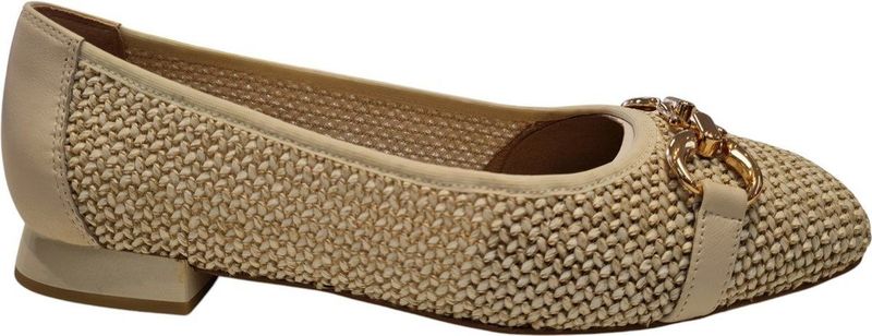 Caprice - 9-22503-199 - Ballerina - Zwart - Leer/Textiel - G-breedte