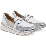 CAPRICE - 9-24501 Mocassin - Dames - Wit/Zilver - Leer/Textiel