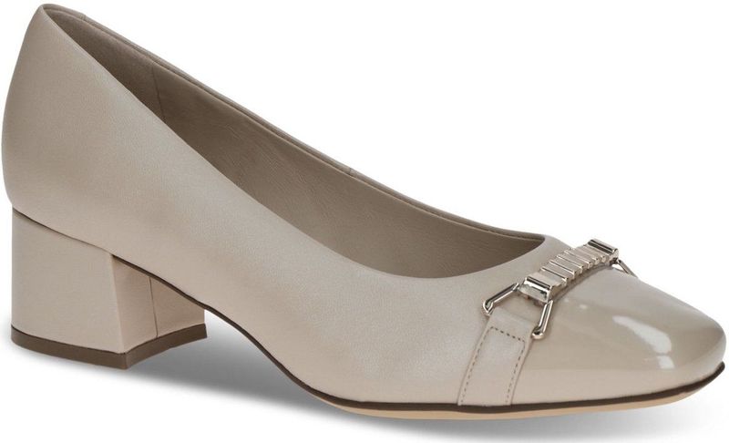 CAPRICE Damespumps - Beige - Leer/Synthetisch - Ergonomische Inlegzool