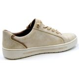 Jana Dames Sneaker 8-8-23661-28 H-breedte Maat: EU kleurrijke vrije tijd veterschoenen met ritssluiting en brede schoenbreedte, Cloudy Gold, 36 EU Breed