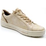 Jana Dames Sneaker 8-8-23661-28 H-breedte Maat: EU kleurrijke vrije tijd veterschoenen met ritssluiting en brede schoenbreedte, Cloudy Gold, 36 EU Breed