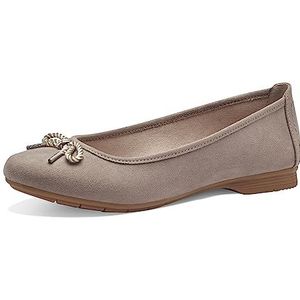 Jana Softline 8-22164-41 Comfortabele extra brede comfortabele schoen klassieke alledaagse schoenen business feestelijke ballerina's, stone, 37 EU Breed