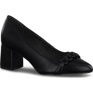 Jana Softline 8-22463-41 Comfortabele extra brede comfortabele schoen puntige hak schoen met ketting zakelijke pumps, zwart, 37 EU Breed