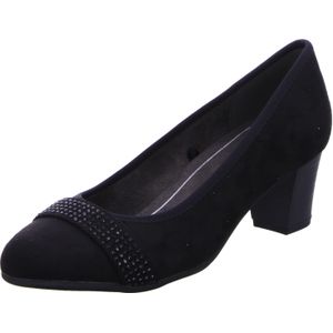 Jana Softline 8-22465-41 Comfortabele extra brede comfortabele schoen glitter klassieke feestelijke partypumps, zwart, 41 EU Breed