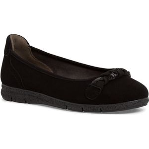 Tamaris Comfort Dames 8-82102-41, comfortabele multifunctionele damesschoen met kette dagelijkse ballerina's, zwart, 37 EU Large, zwart, 37 EU Large, zwart.