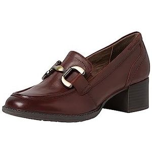 Tamaris COMFORT 8-84309-41 Leren Comfort Fit uitneembaar voetbed damesschoen met ketting, dagelijkse schoenen, business, bruin, 40 EU Breed