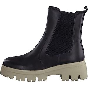 Tamaris Comfort Dames 8-85415-41 Leder Comfort Fit uitneembaar voetbed instaplaarzen alledaagse schoenen Chelsea laarzen, Black Nappa, 41 EU Breed