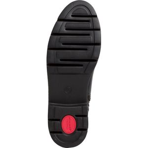 Tamaris Comfort Dames 8-85216-41 Leder Comfort Fit uitneembaar voetbed Modieus alledaagse schoenen enkellaarsjes, zwart (patent), 38 EU Breed