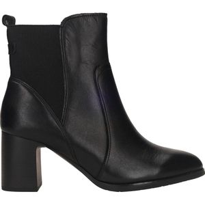 Tamaris Comfort Chelsea Boots voor dames, van leer, met blokhak, comfort fit, zwart, 37 EU