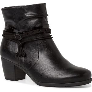 Jana Softline 8-25365-41 Comfortabele extra brede comfortabele schoen modieuze alledaagse schoenen enkellaarsjes, zwart, 36 EU Breed
