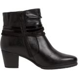 Jana Softline 8-25365-41 Comfortabele extra brede comfortabele schoen modieuze alledaagse schoenen enkellaarsjes, zwart, 38 EU Breed