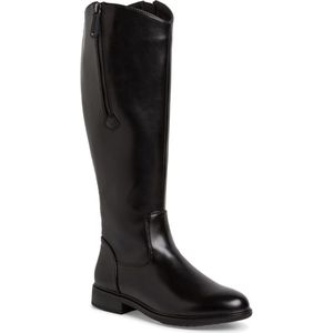 Jana Softline 8-25562-41 Comfortabele extra brede comfortabele schoen klassieke elegante kniehoge laarzen, zwart, 39 EU Breed