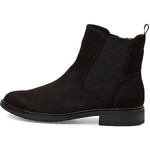 Jana Chelsea Boots voor dames, elegant, plat, breedte H, extra breed, zwart, 38 EU