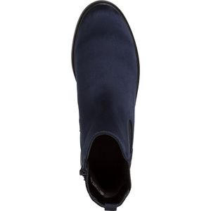 Jana Chelsea boots voor dames, elegant, plat, breedte H, extra breed, Donkerblauw, 39 EU