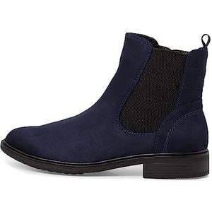 Jana Chelsea boots voor dames, elegant, plat, breedte H, extra breed, Donkerblauw, 41 EU