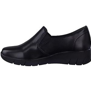 Jana Softline 8-24662-41 Comfortabele extra brede comfortabele schoen sportieve alledaagse schoenen vrije tijd slippers, Black Nappa, 38 EU Breed