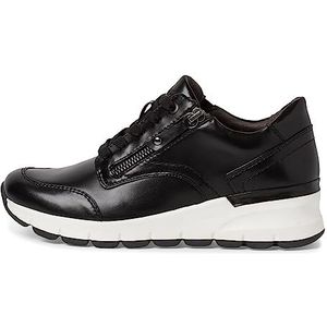 Jana Softline 8-23763-41 Comfortabele extra brede comfortabele schoen sportieve alledaagse schoenen vrije tijd sneakers, zwart, 38 EU Breed