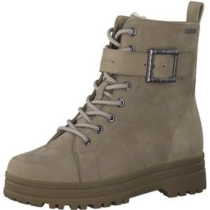 Tamaris Comfort Duotex 8-86220-41 Leren Comfort Fit uitneembaar voetbed voor dames, warm gevoerde enkellaarzen, taupe, 40 EU, taupe, 40 EU Breed